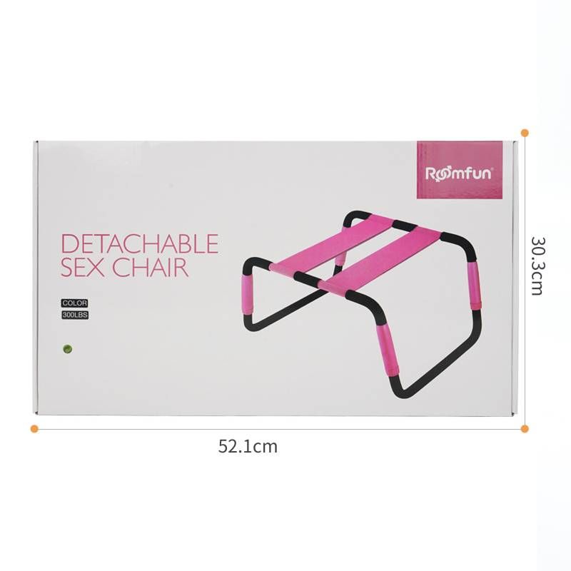 Adjustable height sex chair in Pink – detail view