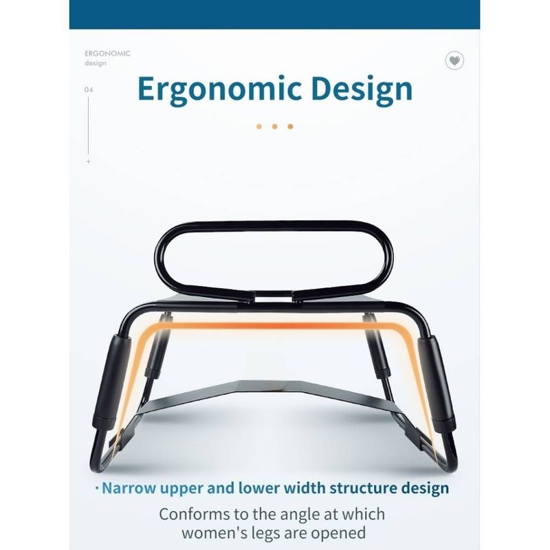 Adjustable Sex Chair with Handle and Arch Bridge in Black – additional view