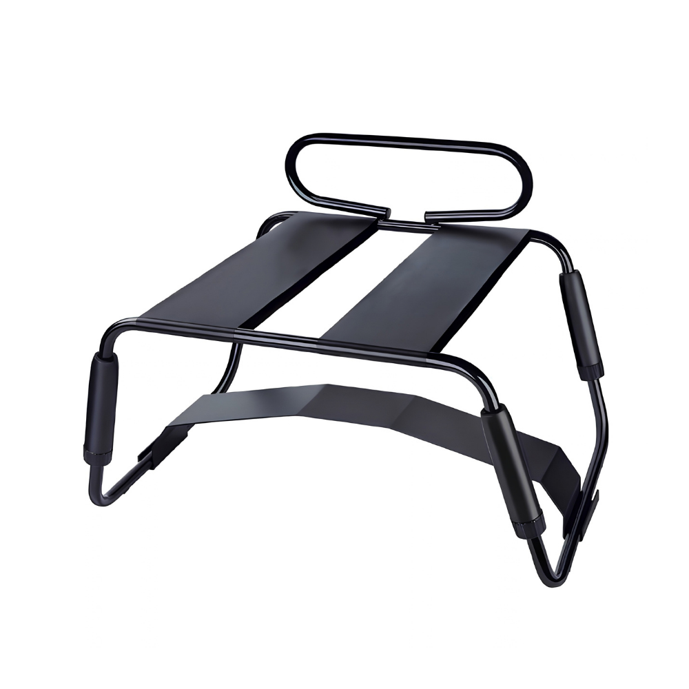 Adjustable Sex Chair with Handle and Arch Bridge Black