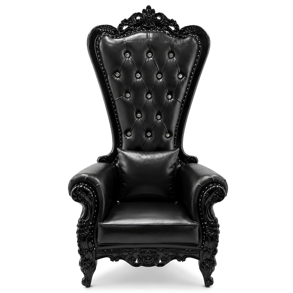 Domina Throne Chair with Black frame and Black cushion