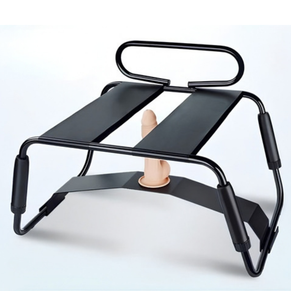 Adjustable Sex Chair with Handle and Arch Bridge Black