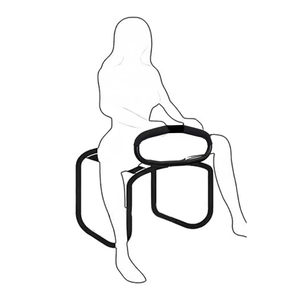 Adjustable Sex Chair with Handle and Arch Bridge Black