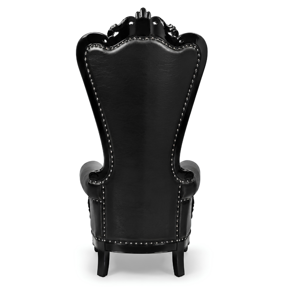 Domina Throne Chair with Black frame and Black cushion – further view