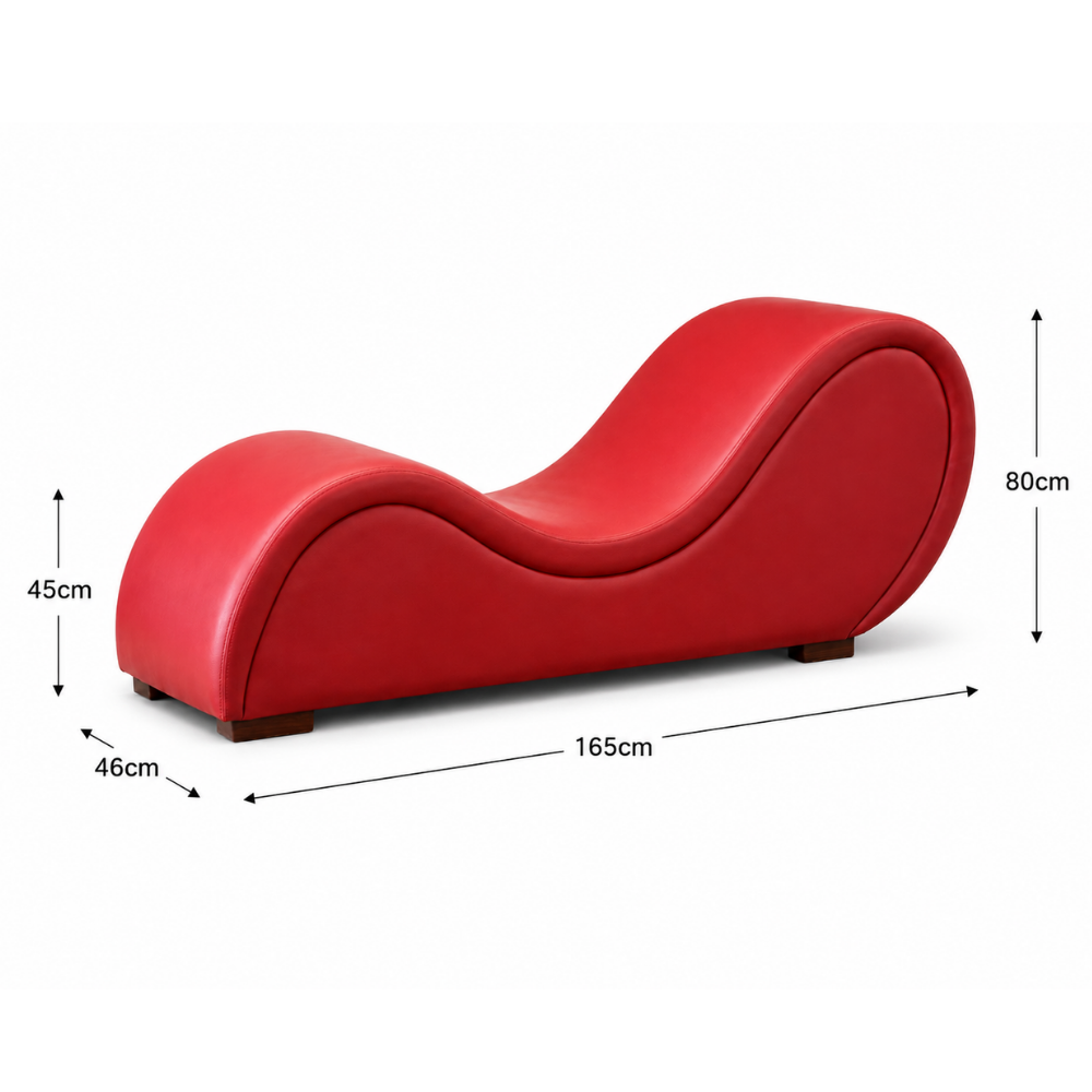 Mebon Chaise Love Lounge in Red – detail view