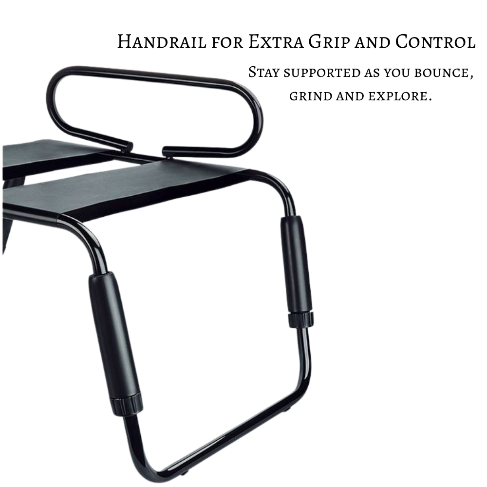 Adjustable Sex Chair with Handle and Arch Bridge Black