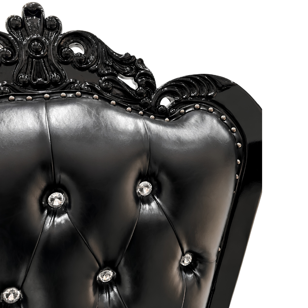 Domina Throne Chair with Black frame and Black cushion – additional view